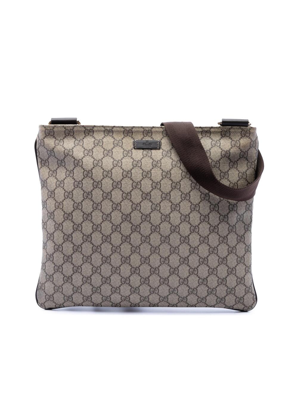Gucci Zip Top Messenger Bag Gg Coated #298171G77B